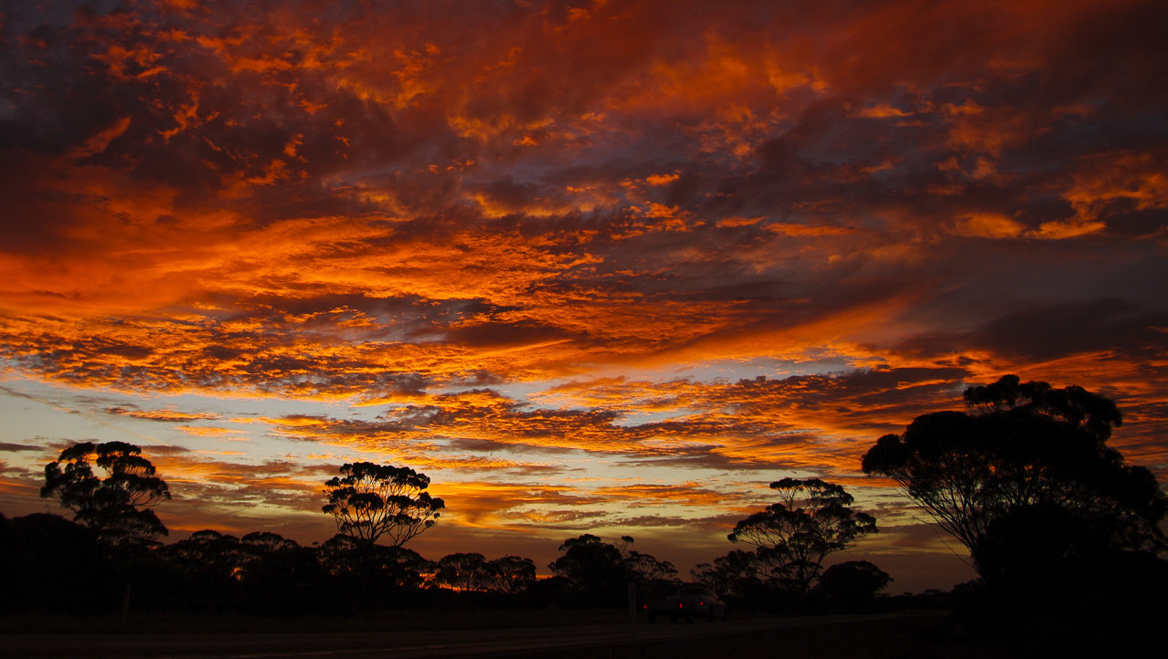 Outback zonsondergang