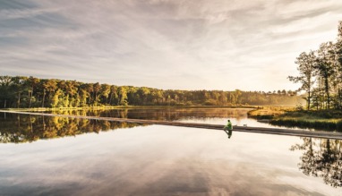 Fietsen door het water, Bokrijk, België