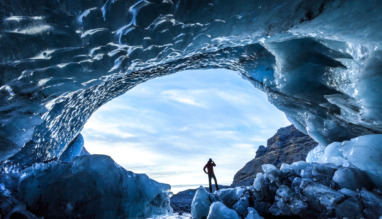 Gletsjerijsgrot, Svinafellsjökull-gletsjer, Nationaal Park Skaftafell, IJsland