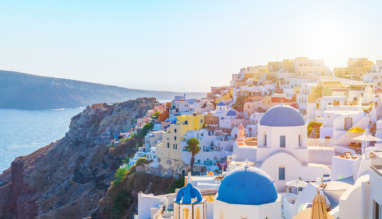 Zonlicht in Oia, Santorini