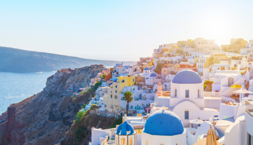 Zonlicht in Oia, Santorini