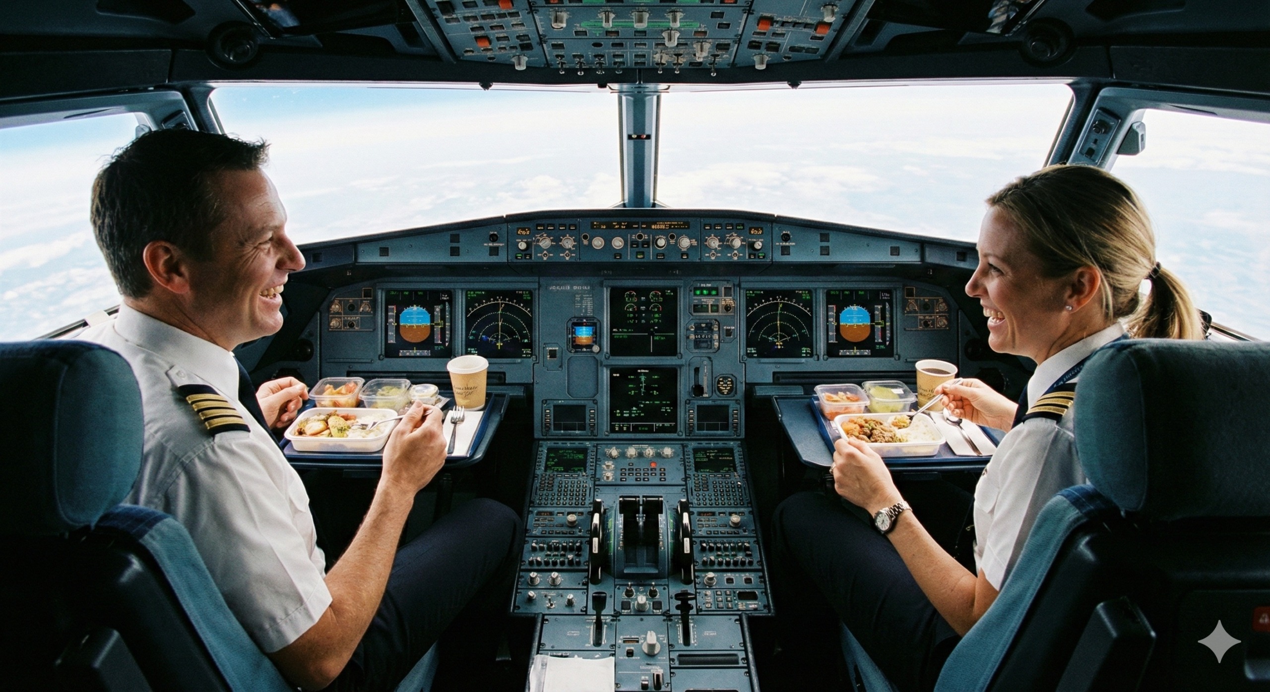 Piloten mogen nooit hetzelfde eten. Foto: Gemini