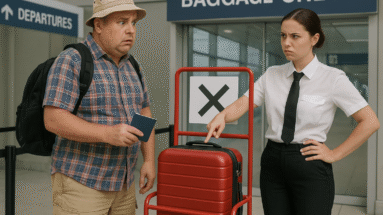 Man doorstaat de bagagecontrole niet op de luchthaven