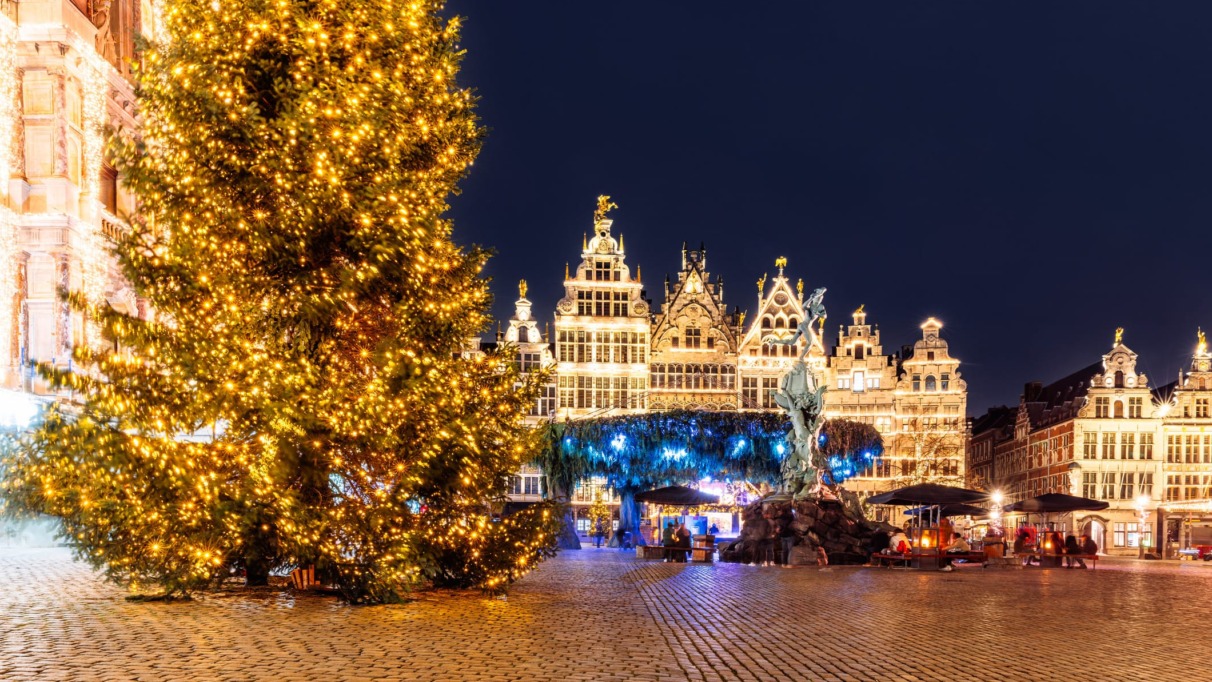Kerstmarkt in Antwerpen. Foto: Getty Images