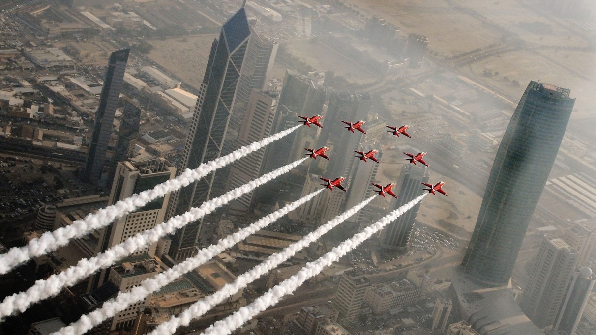 Red Arrows Over Kuwait City