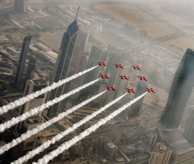 Red Arrows Over Kuwait City