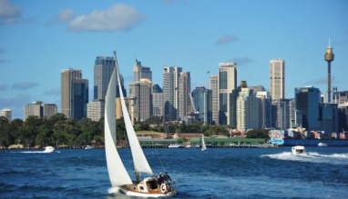 Sydney – view from behind Goat Island