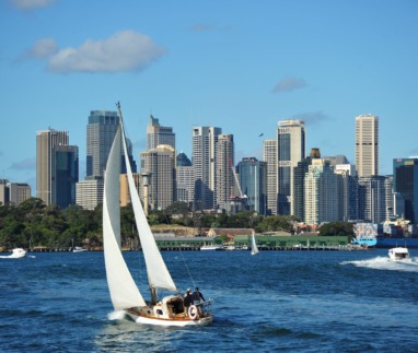 Sydney – view from behind Goat Island