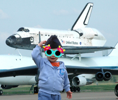 Space Shuttle Discovery stops at Altus, Barksdale