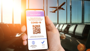 Immunity passport covid-19 vaccination travel mobile phone