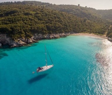 Beautiful coast around Mediterranean island