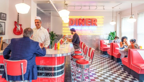 Retro style US diner