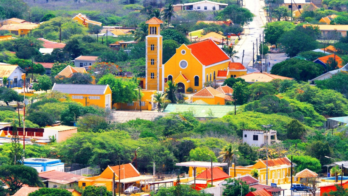 Drone-uitzicht over Bonaire, Rincon