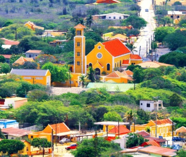 Drone-uitzicht over Bonaire, Rincon