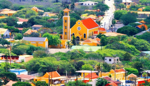 Drone-uitzicht over Bonaire, Rincon