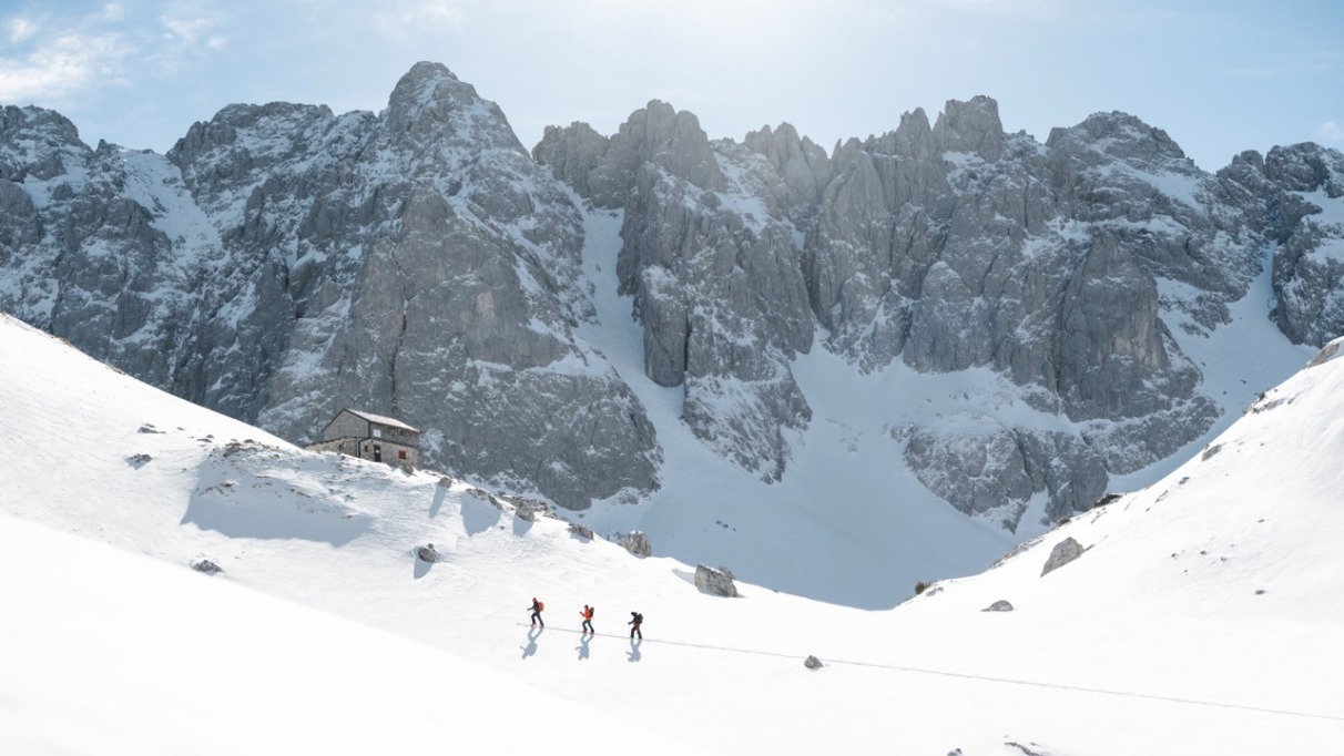 Skitouren in het Kaiserbachtal in de regio St. Johann in Tirol in Oostenrijk