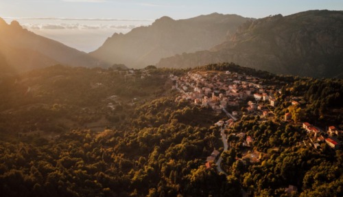 Droneshot over Haute Corse in Corsica