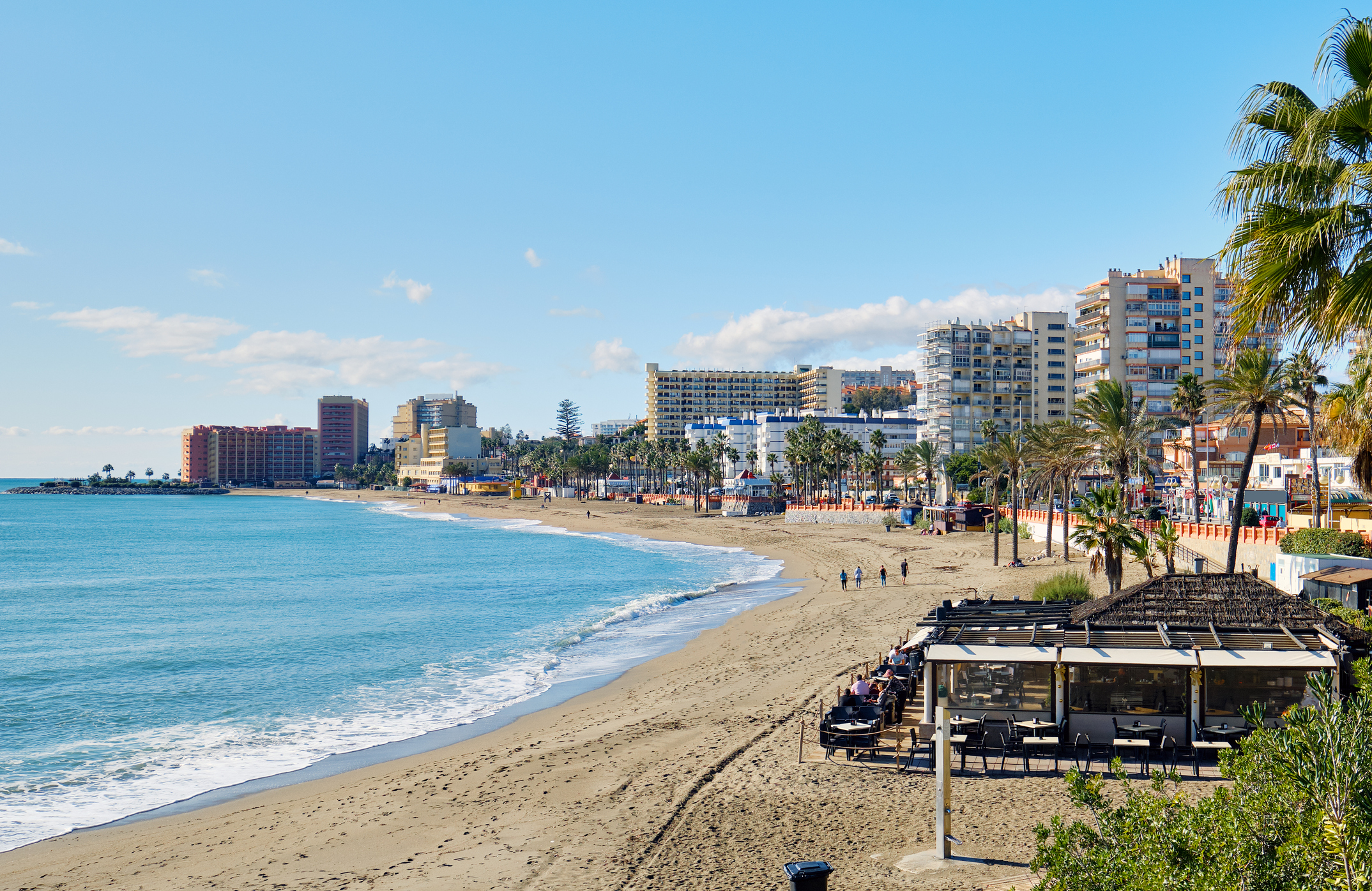 Málaga, Spanje: strandlucht en museumwarmte in de winter