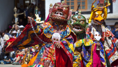 Chowkhang klooster tijdens Ladakh Festival.