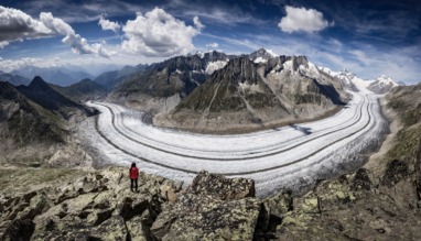 Aletschgletscher in de Aletsch Arena