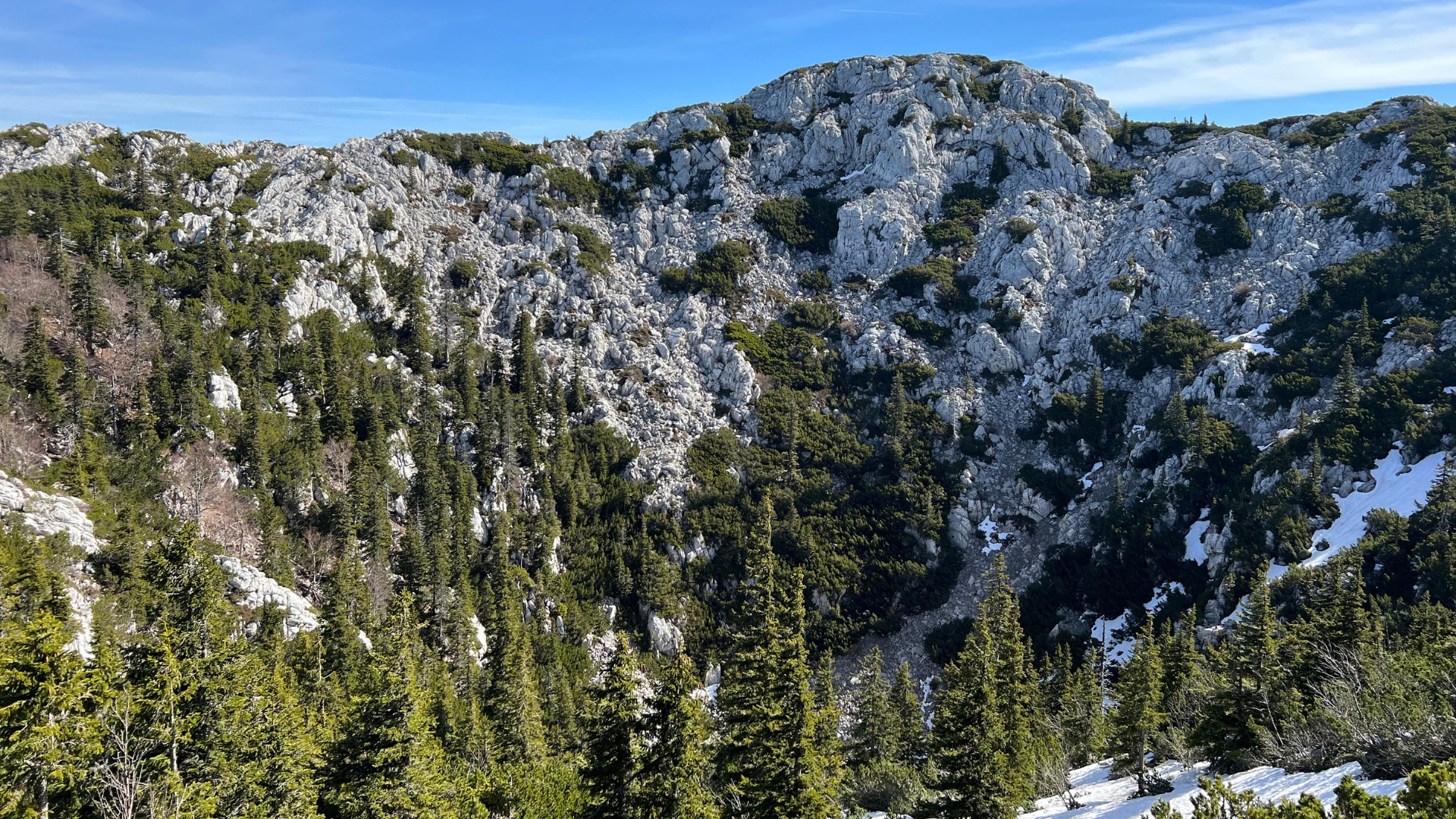 De spectaculaire karstformaties van Northern Velebit National Park.