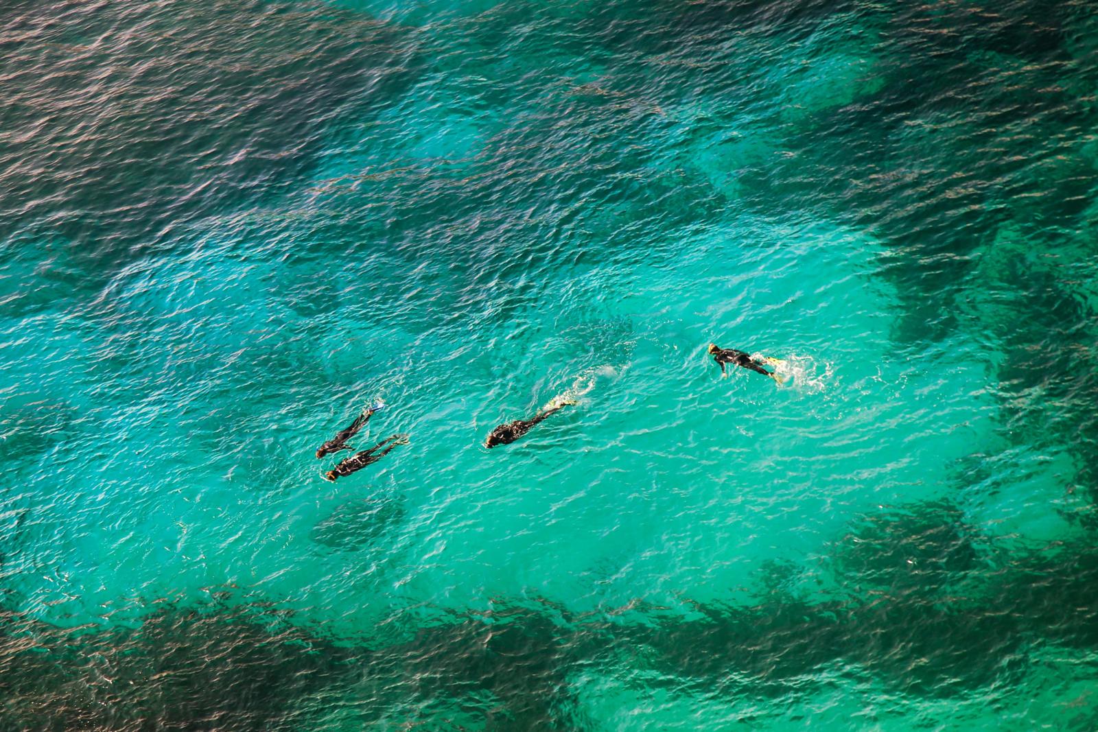 Snorkelen boven een koraalrif bij Malta.