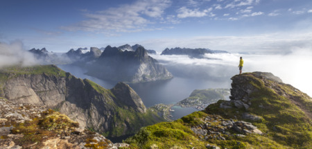 Zonsopkomst op de Lofoten in Noorwegen