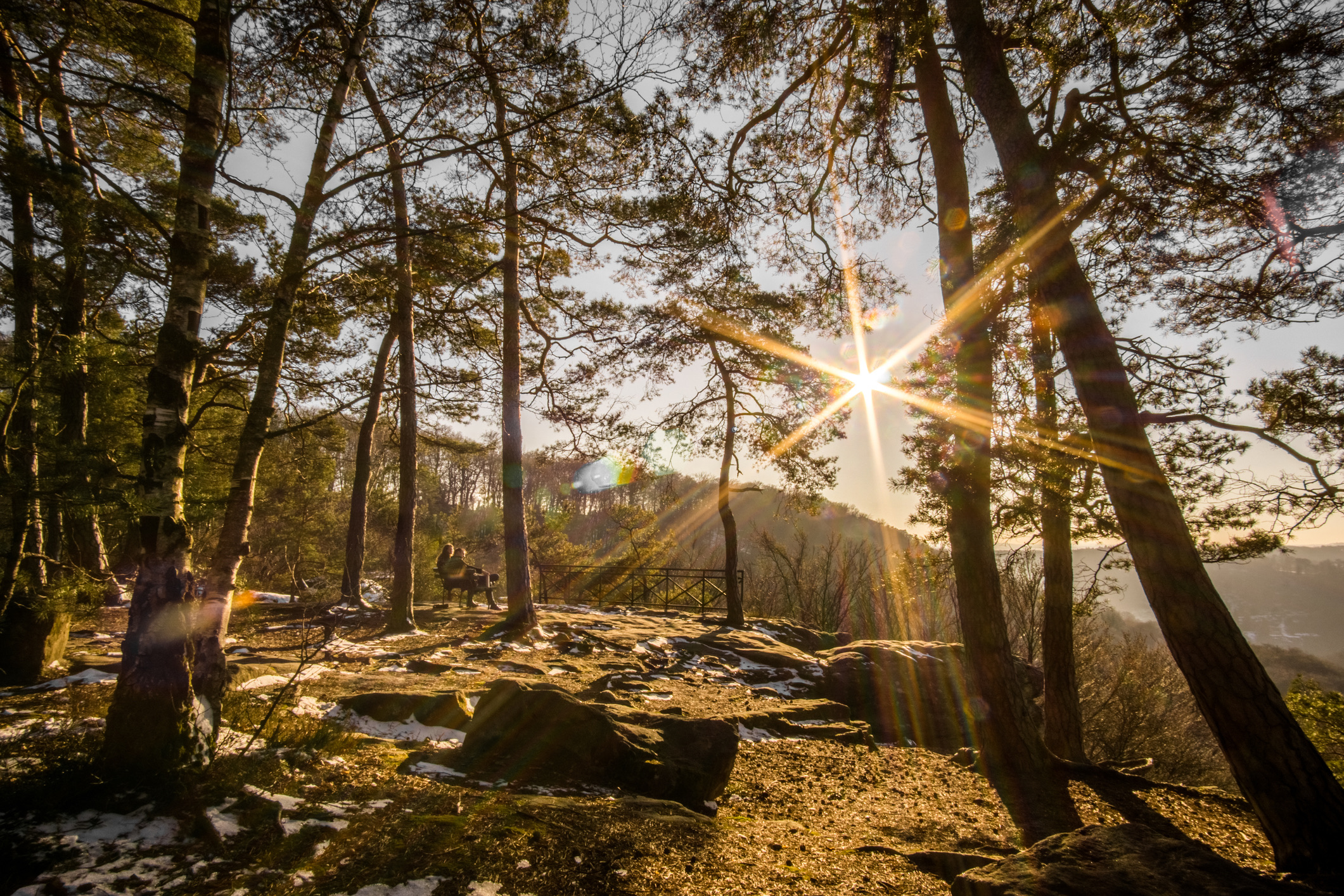 loop een etappe van de Mullerthal Trail in Luxemburg, een van de minst bezochte landen van Europa