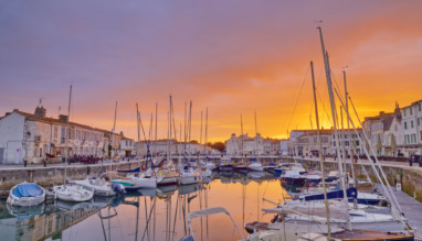 Saint-Martin-de-Ré haven op Île de Ré, Frankrijk