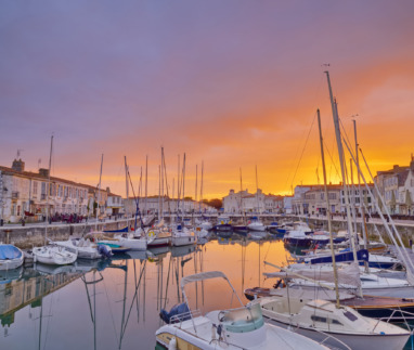 Saint-Martin-de-Ré haven op Île de Ré, Frankrijk