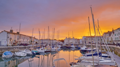 Saint-Martin-de-Ré haven op Île de Ré, Frankrijk