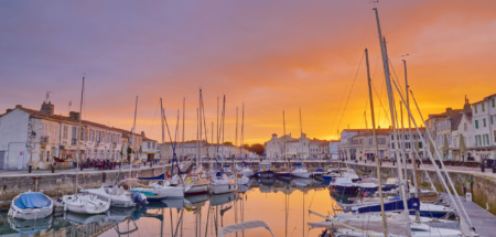 Saint-Martin-de-Ré haven op Île de Ré, Frankrijk