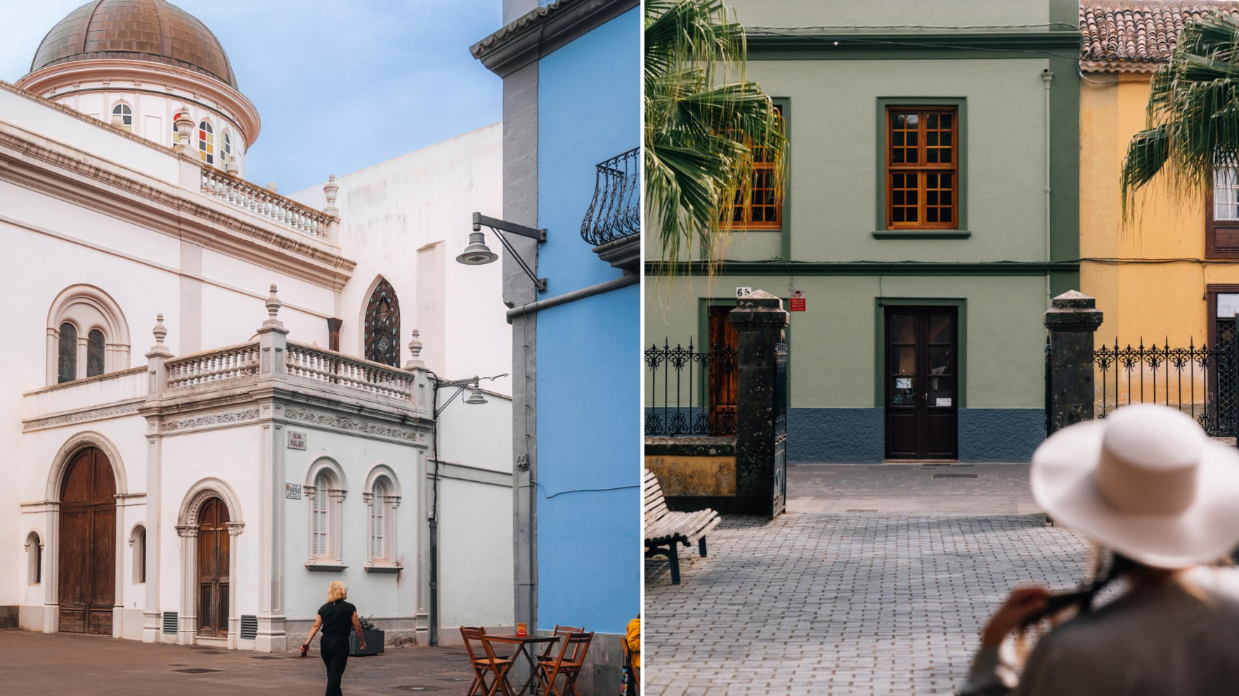 kleurrijke gevels en historische kerk in San Cristóbal de La Laguna op Tenerife