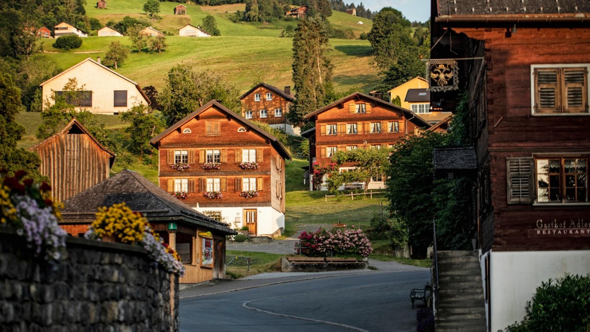 Schwarzenberg in het Bregenzerwald in Oostenrijk