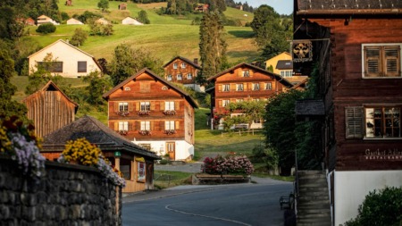 Schwarzenberg in het Bregenzerwald in Oostenrijk