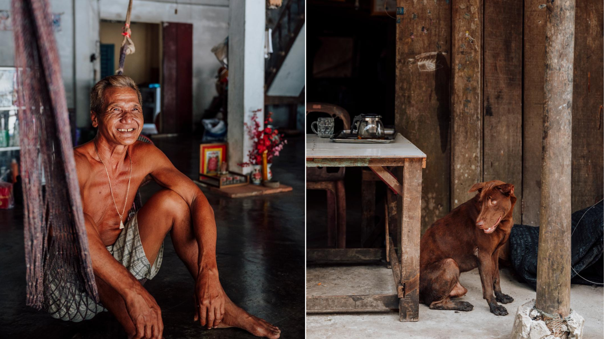 Inwoner van een vissersgemeenschap in de Cardamom Mountains in Cambodja
