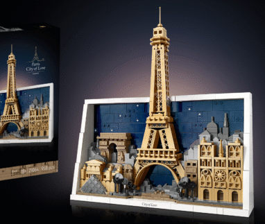 LEGO Architecture-set van Parijs met de Eiffeltoren, Arc de Triomphe, Notre-Dame en Louvre-piramide