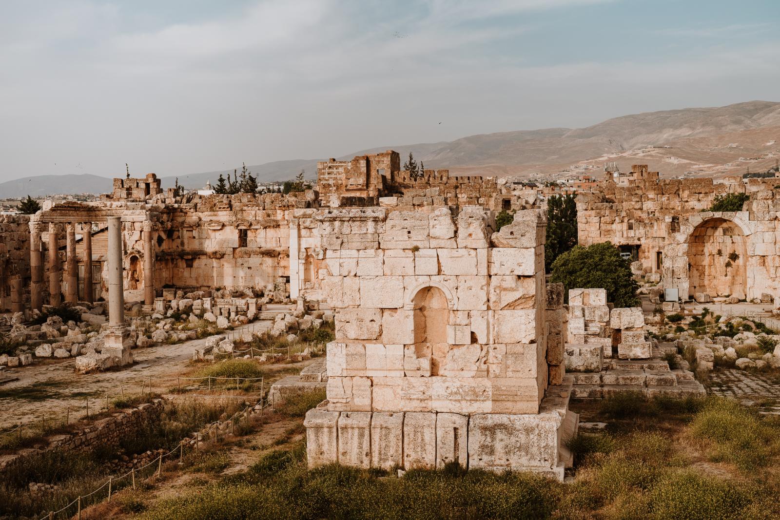 Ruïnes van de Romeinse tempelstad Baalbek in de Bekavallei in Libanon