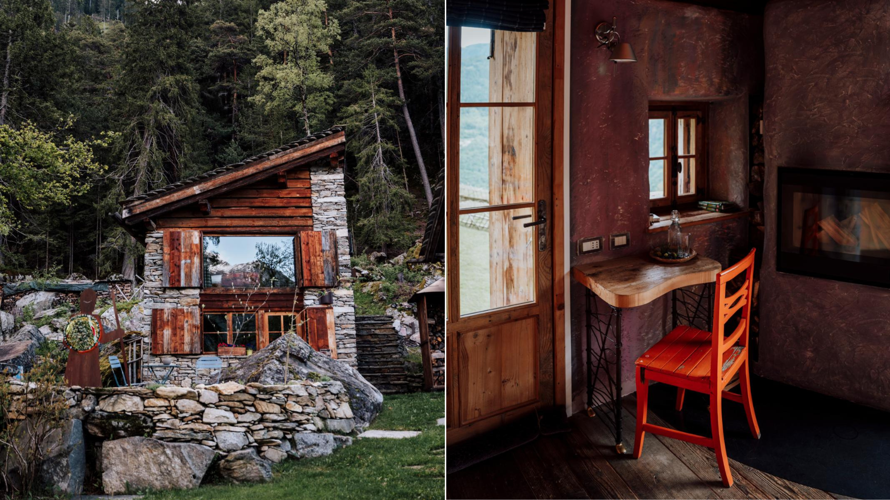 Gerestaureerde natuurstenen berghut van Agriturismo La Campagnola in Valchiavenna