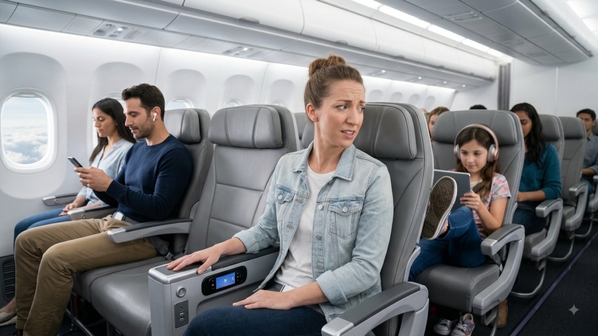 Last van een schoppende passagier in het vliegtuig? Zo los je het op