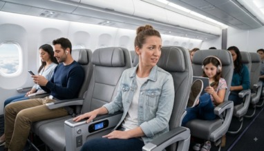 Last van een schoppende passagier in het vliegtuig? Zo los je het op