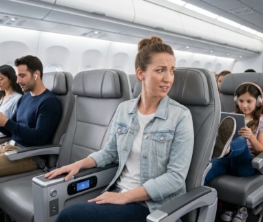 Last van een schoppende passagier in het vliegtuig? Zo los je het op