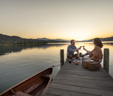Herfst aan de Wörthersee, Karinthië, Oostenrijk