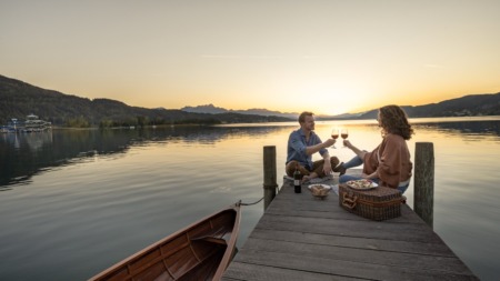 Herfst aan de Wörthersee, Karinthië, Oostenrijk