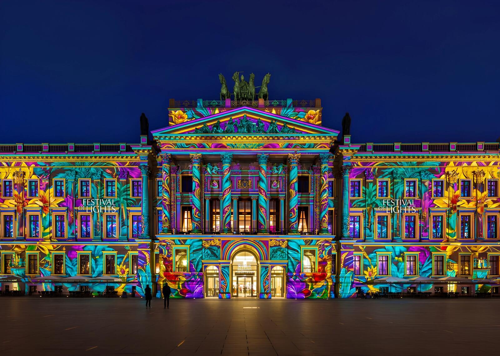 Tijdens het Festival of Lights in Braunschweig straalt het centrum van de stad in een heel bijzonder licht. ©Braunschweig Stadtmarketing GmbH/ Christian Bierwagen
