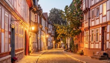 Vakwerkwijk in Hildesheim, Duitsland