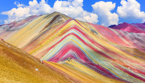 Vinicunca, regio Cusco, Peru. Montana de Siete Colores, oftewel de Regenboogberg.