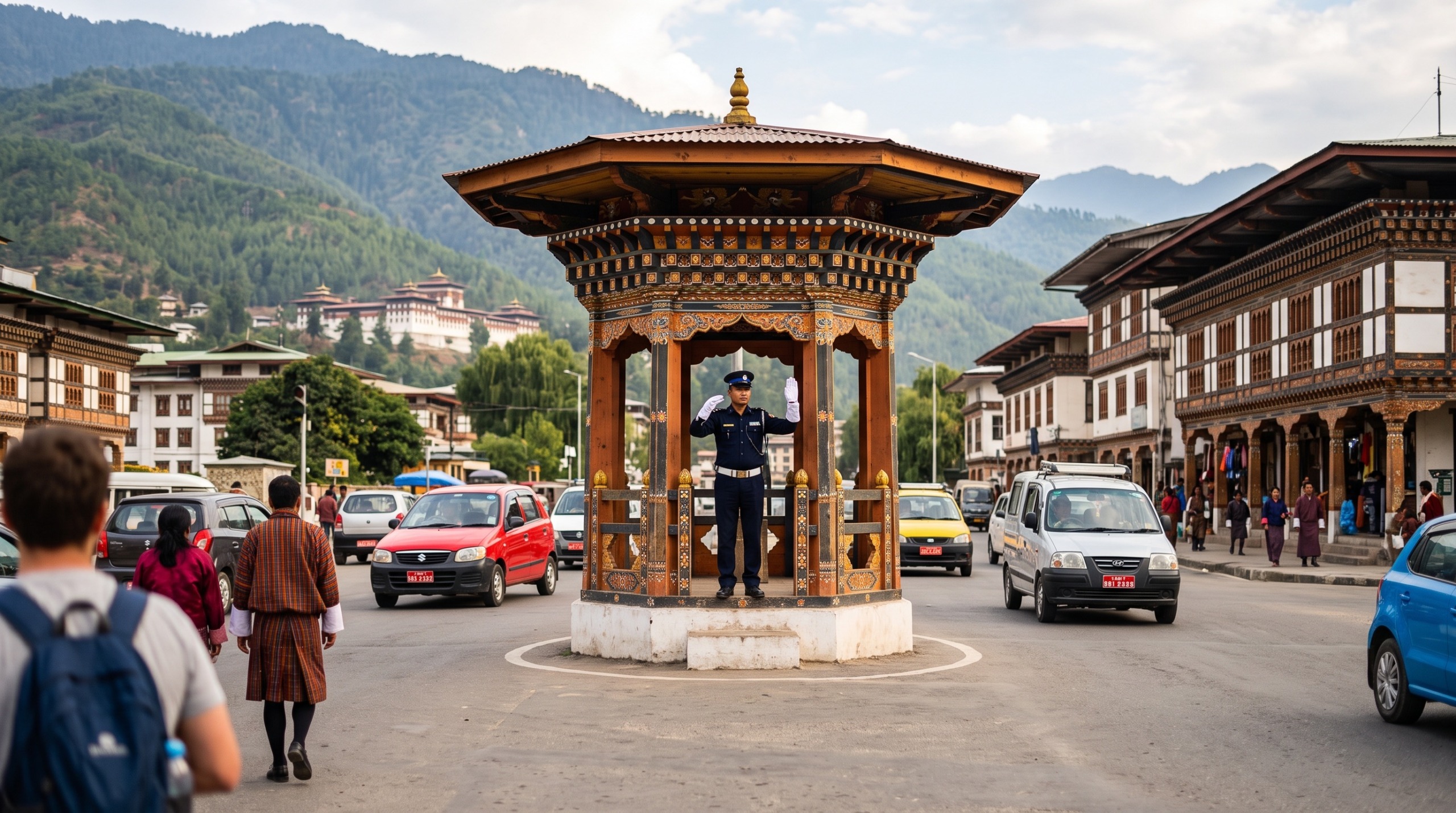 De regering van Bhutan probeerde in Thimphu het eerste verkeerslicht van het land te plaatsen, maar dat zorgde voor zoveel verwarring dat de koning na een uur beval het te verwijderen en te vervangen door een verkeersregelaar.
