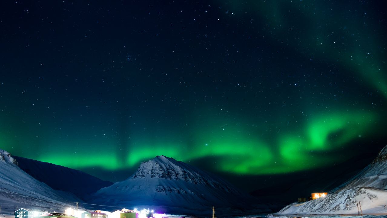 Aurora Borealis op Spitsbergen