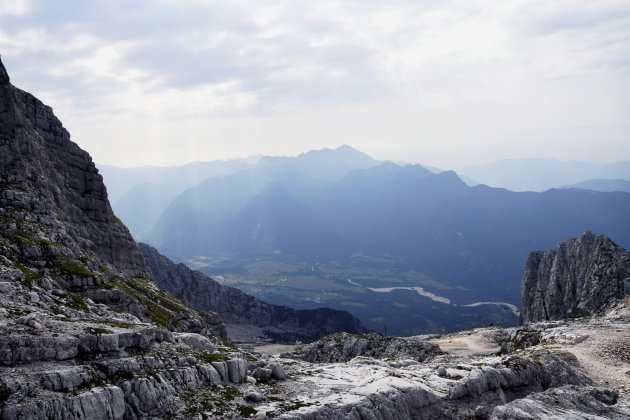 Uitzicht vanaf Mount Kanin in Slovenïe